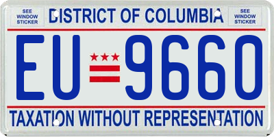 DC license plate EU9660