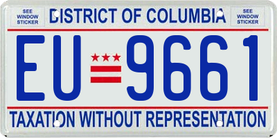 DC license plate EU9661