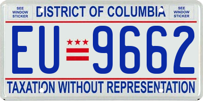 DC license plate EU9662