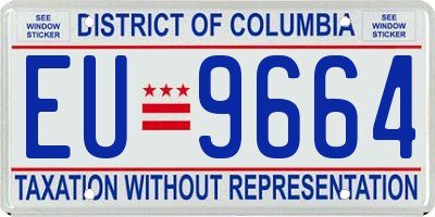 DC license plate EU9664