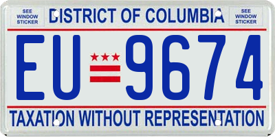 DC license plate EU9674