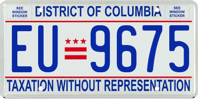 DC license plate EU9675