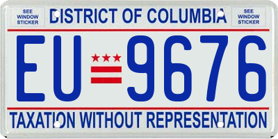 DC license plate EU9676