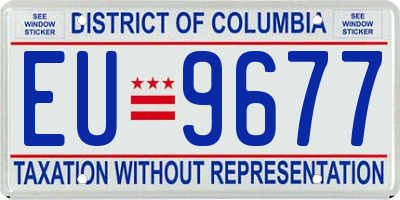 DC license plate EU9677