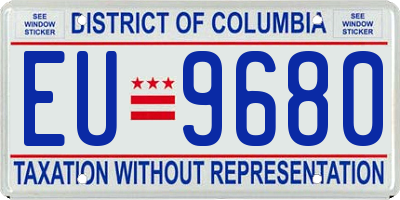DC license plate EU9680
