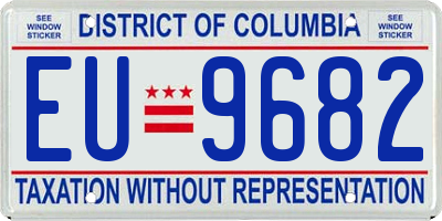 DC license plate EU9682
