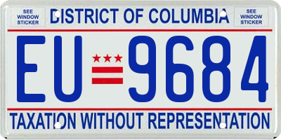 DC license plate EU9684