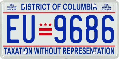 DC license plate EU9686