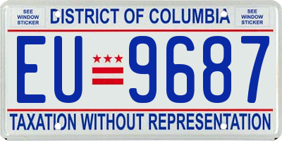 DC license plate EU9687