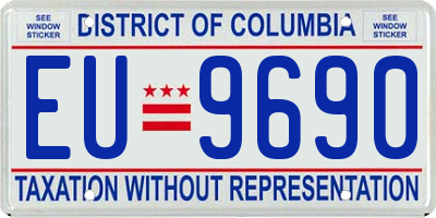 DC license plate EU9690