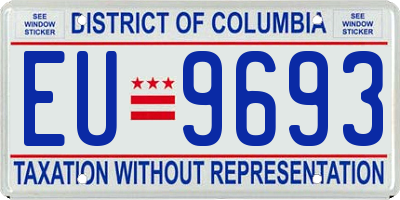 DC license plate EU9693