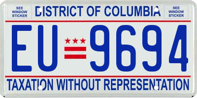 DC license plate EU9694
