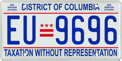 DC license plate EU9696