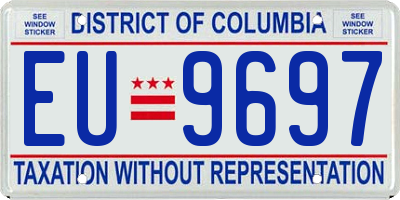DC license plate EU9697