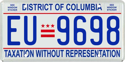 DC license plate EU9698