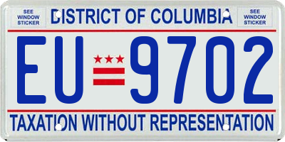 DC license plate EU9702