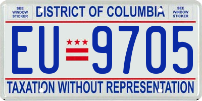 DC license plate EU9705