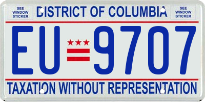 DC license plate EU9707