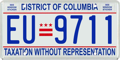 DC license plate EU9711
