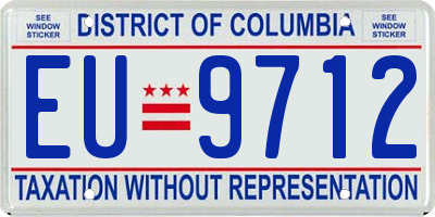DC license plate EU9712