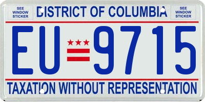 DC license plate EU9715