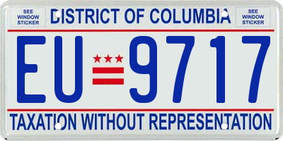 DC license plate EU9717