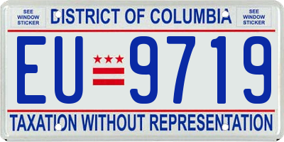 DC license plate EU9719