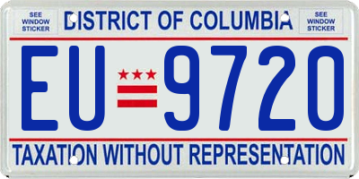 DC license plate EU9720