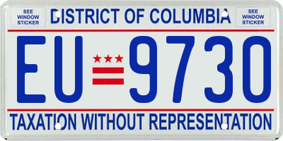 DC license plate EU9730