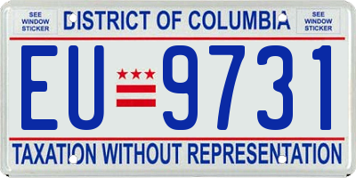 DC license plate EU9731