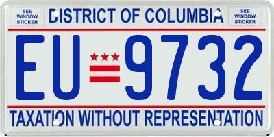 DC license plate EU9732