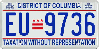 DC license plate EU9736