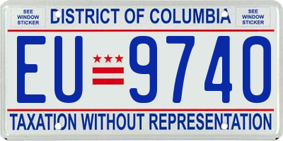 DC license plate EU9740