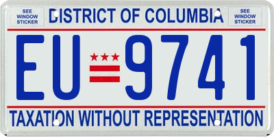 DC license plate EU9741