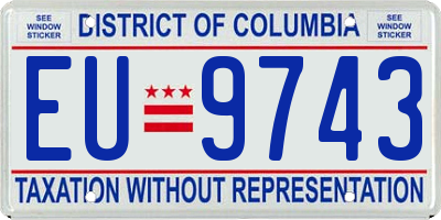 DC license plate EU9743