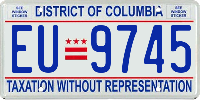 DC license plate EU9745