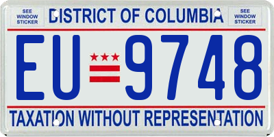 DC license plate EU9748