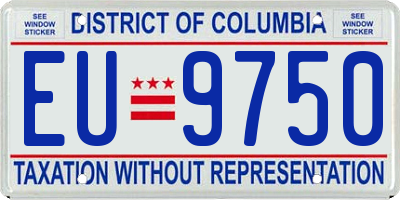 DC license plate EU9750