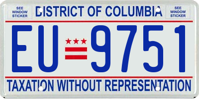 DC license plate EU9751