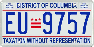 DC license plate EU9757