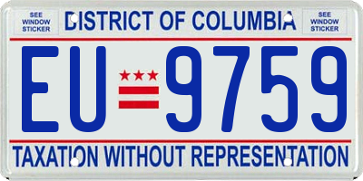 DC license plate EU9759