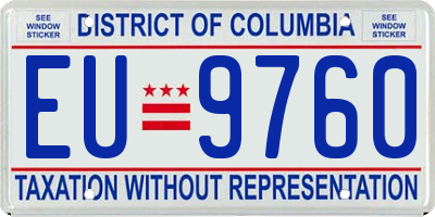 DC license plate EU9760