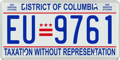 DC license plate EU9761
