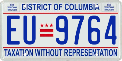 DC license plate EU9764