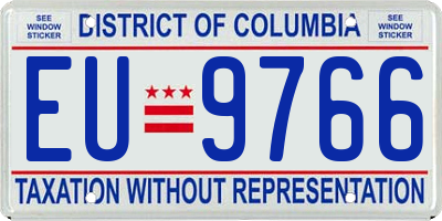 DC license plate EU9766