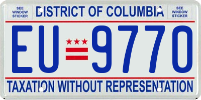 DC license plate EU9770
