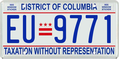 DC license plate EU9771
