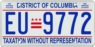 DC license plate EU9772