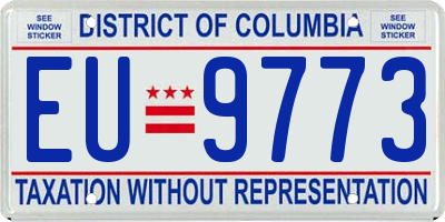 DC license plate EU9773