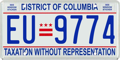 DC license plate EU9774